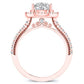 Florizel Cushion Diamond Engagement Ring (Lab Grown Igi Cert) rosegold
