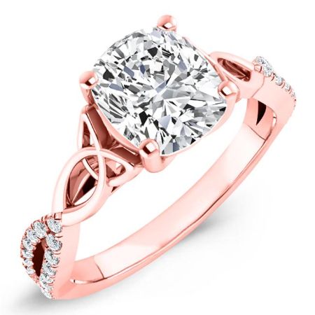 Pavonia Cushion Diamond Bridal Set (Lab Grown Igi Cert) rosegold