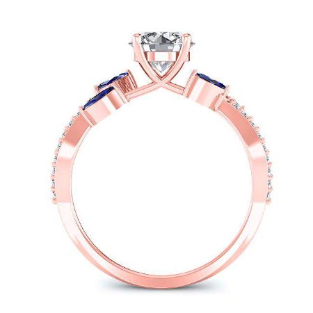 Alba Round Diamond Engagement Ring (Lab Grown Igi Cert) rosegold