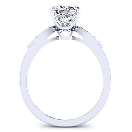 Mulberry Cushion Diamond Engagement Ring (Lab Grown Igi Cert) whitegold