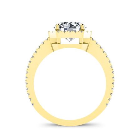 Freesia Princess Diamond Engagement Ring (Lab Grown Igi Cert) yellowgold