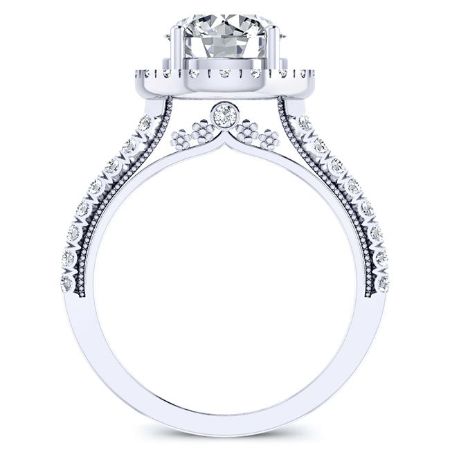 Florizel Round Diamond Engagement Ring (Lab Grown Igi Cert) whitegold