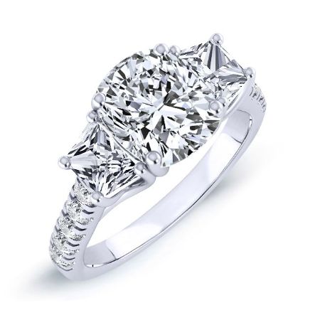 Marjoram Cushion Diamond Bridal Set (Lab Grown Igi Cert) whitegold