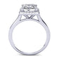 Callalily Princess Diamond Engagement Ring (Lab Grown Igi Cert) whitegold