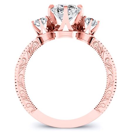 Tuberose Cushion Diamond Engagement Ring (Lab Grown Igi Cert) rosegold