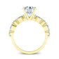 Redbud Round Diamond Engagement Ring (Lab Grown Igi Cert) yellowgold