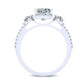 Lunaria Round Diamond Engagement Ring (Lab Grown Igi Cert) whitegold