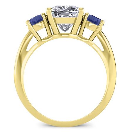 Fuschia Cushion Diamond Engagement Ring (Lab Grown Igi Cert) yellowgold