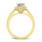 Callalily Cushion Diamond Engagement Ring (Lab Grown Igi Cert) yellowgold