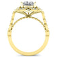 Hana Princess Diamond Engagement Ring (Lab Grown Igi Cert) yellowgold