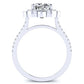 Rockrose Round Diamond Engagement Ring (Lab Grown Igi Cert) whitegold