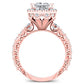 Canna Princess Diamond Engagement Ring (Lab Grown Igi Cert) rosegold