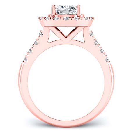 Velvet Cushion Diamond Engagement Ring (Lab Grown Igi Cert) rosegold