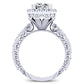 Canna Cushion Diamond Engagement Ring (Lab Grown Igi Cert) whitegold