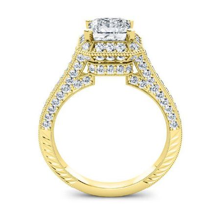 Wallflower Princess Diamond Engagement Ring (Lab Grown Igi Cert) yellowgold