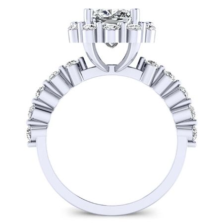 Privet Cushion Diamond Engagement Ring (Lab Grown Igi Cert) whitegold