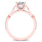 Pavonia Cushion Diamond Engagement Ring (Lab Grown Igi Cert) rosegold