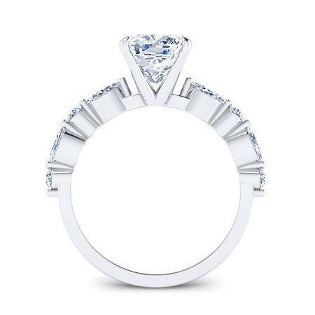 Redbud Cushion Diamond Engagement Ring (Lab Grown Igi Cert) whitegold