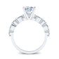 Redbud Cushion Diamond Engagement Ring (Lab Grown Igi Cert) whitegold