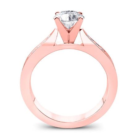 Petunia Round Diamond Engagement Ring (Lab Grown Igi Cert) rosegold