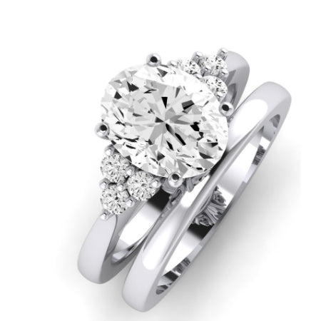 Alyssa Oval Diamond Bridal Set (Lab Grown Igi Cert) whitegold