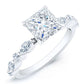 Redbud Princess Diamond Bridal Set (Lab Grown Igi Cert) whitegold