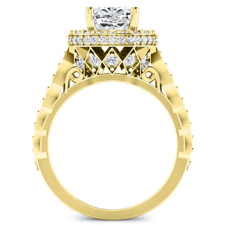 Rosanna Cushion Diamond Engagement Ring (Lab Grown Igi Cert) yellowgold