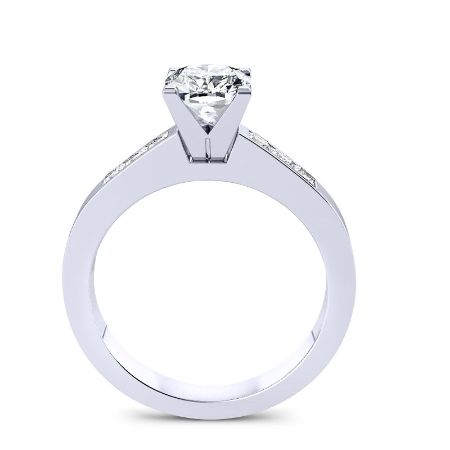 Jessamine Round Diamond Engagement Ring (Lab Grown Igi Cert) whitegold