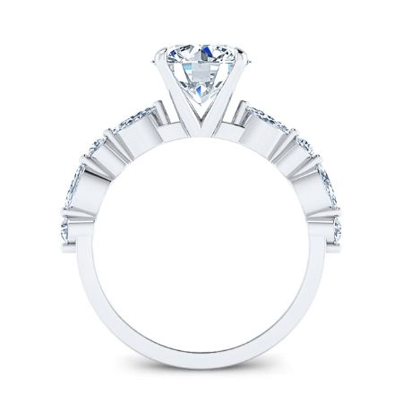 Redbud Round Diamond Engagement Ring (Lab Grown Igi Cert) whitegold