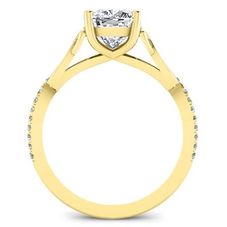 Pavonia Cushion Diamond Engagement Ring (Lab Grown Igi Cert) yellowgold