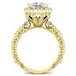 Canna Princess Diamond Engagement Ring (Lab Grown Igi Cert) yellowgold