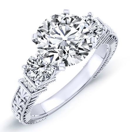 Angelonia Round Diamond Bridal Set (Lab Grown Igi Cert) whitegold