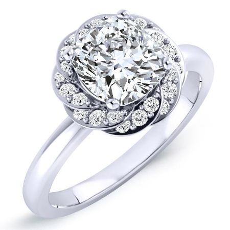 Almond Cushion Diamond Bridal Set (Lab Grown Igi Cert) whitegold