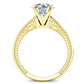 Peony Round Diamond Engagement Ring (Lab Grown Igi Cert) yellowgold
