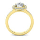 Quince Round Diamond Bridal Set (Lab Grown Igi Cert) yellowgold