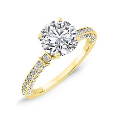 Daphne Round Diamond Bridal Set (Lab Grown Igi Cert) yellowgold