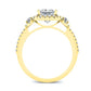Lunaria Cushion Diamond Engagement Ring (Lab Grown Igi Cert) yellowgold
