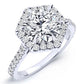 Cypress Round Diamond Bridal Set (Lab Grown Igi Cert) whitegold