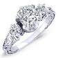 Tuberose Cushion Diamond Bridal Set (Lab Grown Igi Cert) whitegold