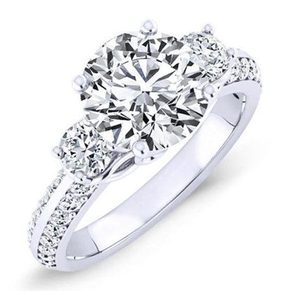 Thistle Round Diamond Bridal Set (Lab Grown Igi Cert) whitegold