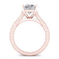 Edelweiss Cushion Diamond Engagement Ring (Lab Grown Igi Cert) rosegold