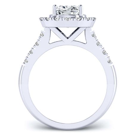 Velvet Cushion Diamond Engagement Ring (Lab Grown Igi Cert) whitegold