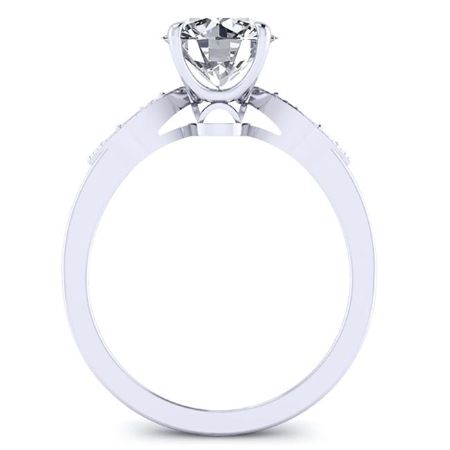 Mulberry Round Diamond Engagement Ring (Lab Grown Igi Cert) whitegold