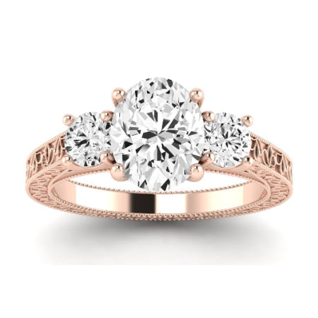 Belladonna Oval Diamond Bridal Set (Lab Grown Igi Cert) rosegold