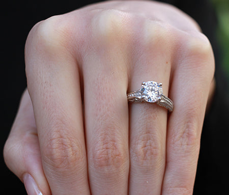Verbena Round Diamond Engagement Ring (Lab Grown Igi Cert) whitegold