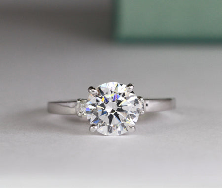 Bellflower Round Diamond Engagement Ring (Lab Grown Igi Cert) rosegold