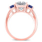 Fuschia Princess Diamond Bridal Set (Lab Grown Igi Cert) rosegold