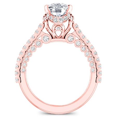 Garland Cushion Diamond Bridal Set (Lab Grown Igi Cert) rosegold