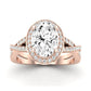 Moonflower Oval Diamond Bridal Set (Lab Grown Igi Cert) rosegold