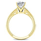 Peony Cushion Diamond Bridal Set (Lab Grown Igi Cert) yellowgold